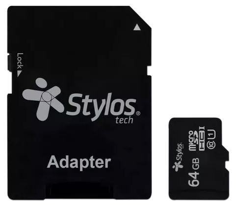 MEMORIA MICRO SD STYLOS 64 GB UHS1 CON ADAPTADOR STMSDA3B