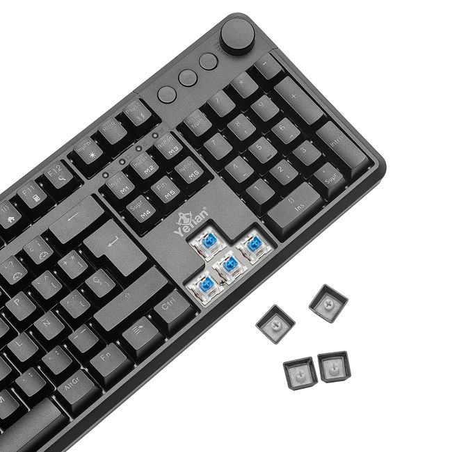 TECLADO GAMER YEYIAN YTM-28208B ASWARD S3000 MECANIC SWITCH AZUL RGB