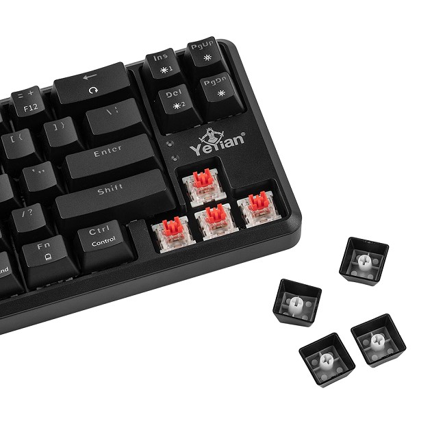 TECLADO GAMER YEYIAN YTM-28209R AKIL S3500 MECANIC SWITCH ROJO RGB/BT