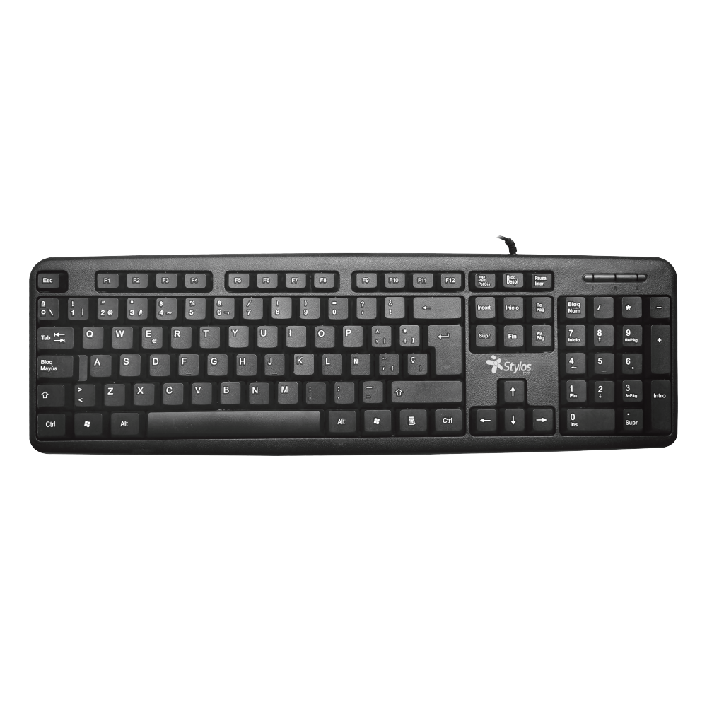 TECLADO STYLOS ALAMBRICO 105 TECLAS USB ESPAÑOL NEGRO (STPTEC5B)