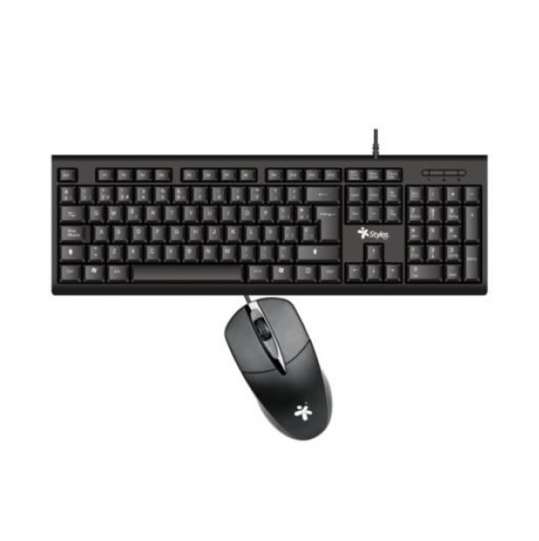 KIT STYLOS MOUSE Y TECLADO ALAMBRICO 105/3 TECLAS ESPAÑOL (STPKTM4B)