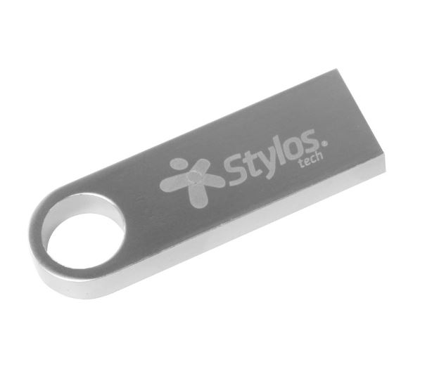 MEMORIA USB STYLOS 16 GB ST100 FLASH 2.0 PACK 10PZ PLATA STUSB1016