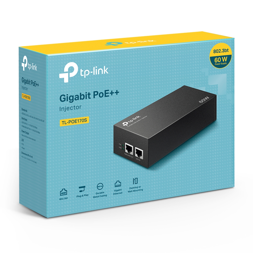 TP-LINK ADAPTADORES POE++ INYECTOR / POE170S (TL-POE170S)