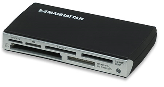 LECTOR DE TARJETAS EXTERNAS MANHATTAN 60 EN 1 A USB 2.0 100939