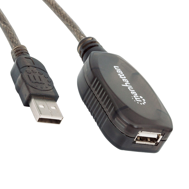 CABLE MANHATTAN USB 2.0 EXTENSION ACTIVA 20 METROS ENCADENABLE 150958