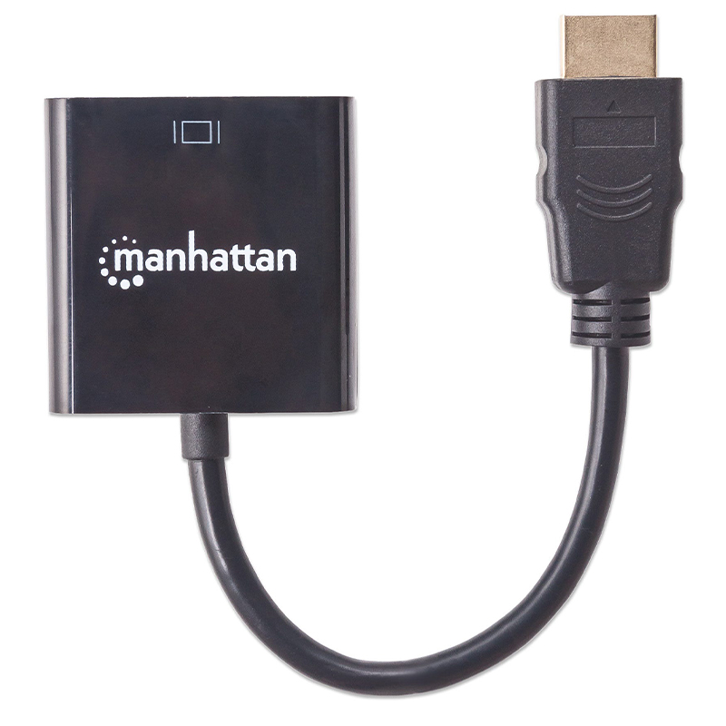 CONVERTIDOR MANHATTAN VIDEO HDMI A SVGA, NEGRO, BOLSA 151467