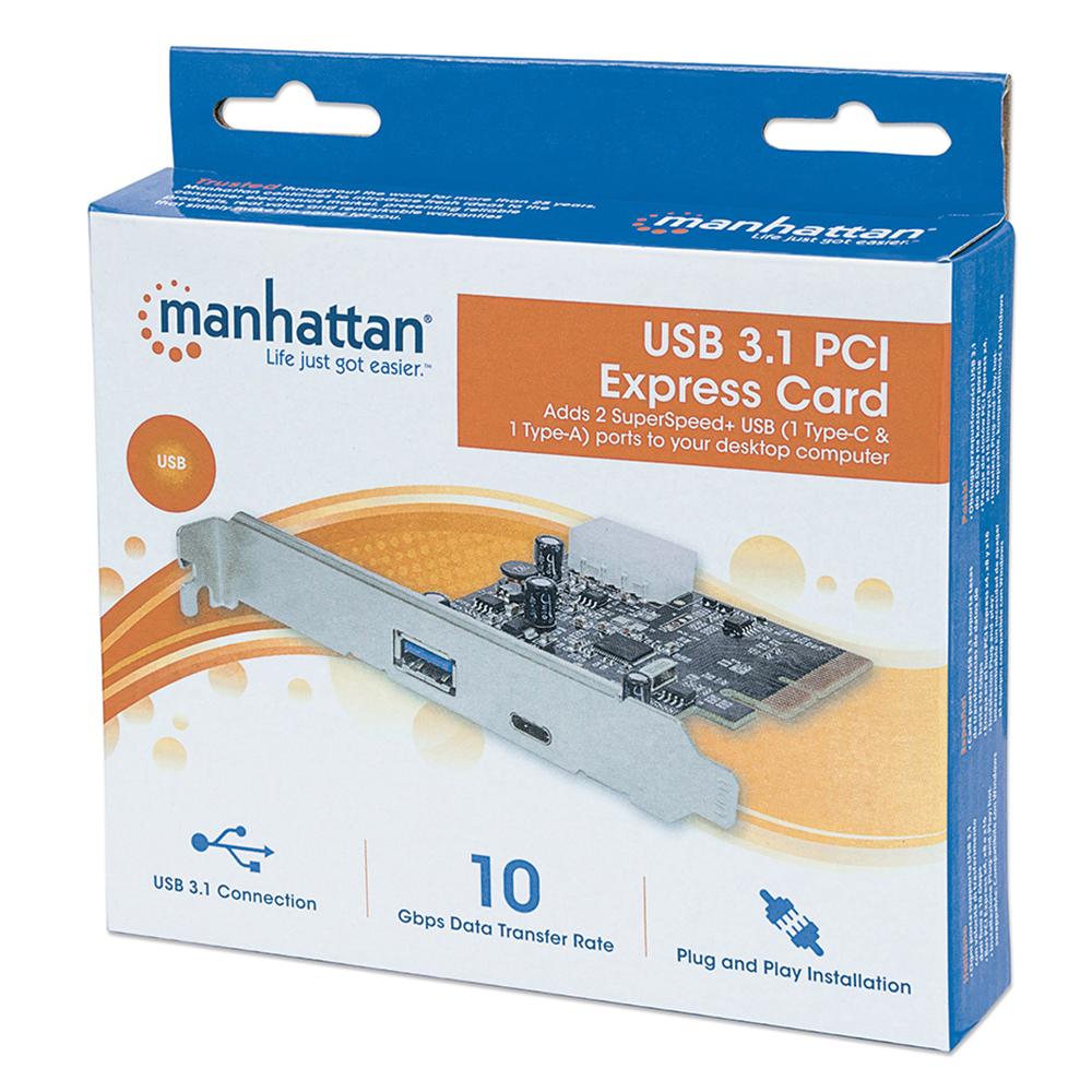 TARJETA USB-C V3.1 PCI EXPRESS 2 PUERTOS 1AH+1CH BRACKET CORTO 151757
