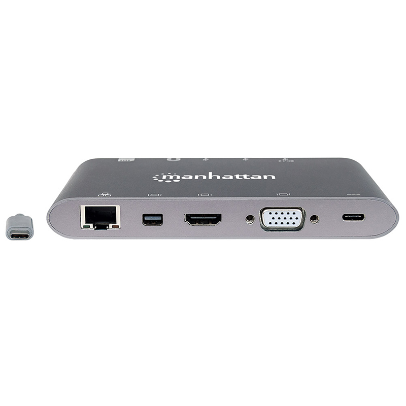 CONVERTIDOR MANHATTAN 152808 VIDEO USB-C A HDMI/DPMINI/SVGA/RJ45/3.5MM
