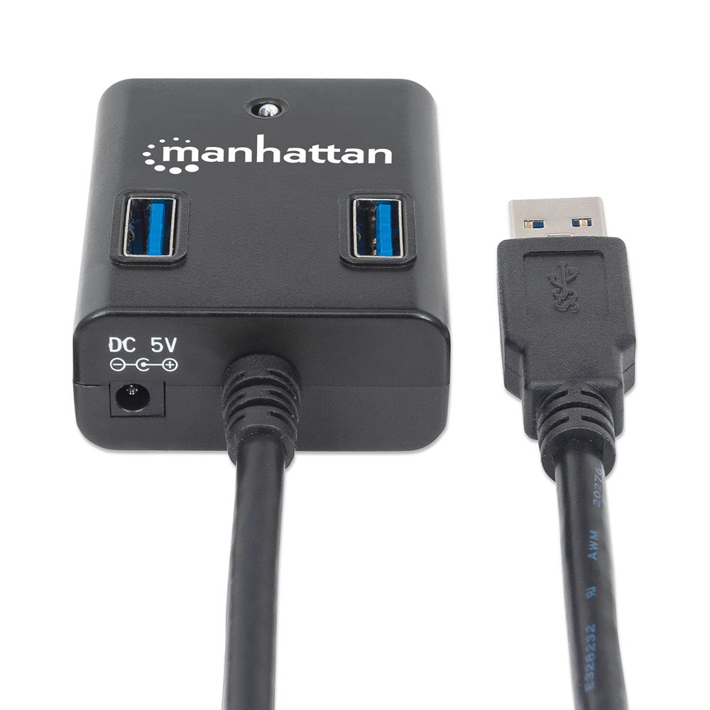 HUB USB V3.0 MANHATTAN 4 PTOS SUPER VELOCIDAD 162296