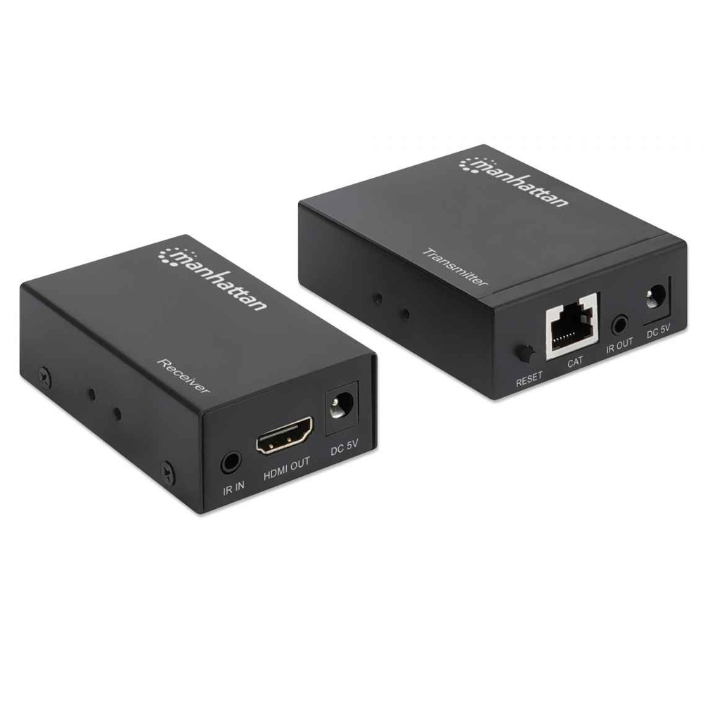 KIT EXTENSOR MANHATTAN HDMI VIA ETHERNET 50M 1080P CAT6 SOP. IR 207584