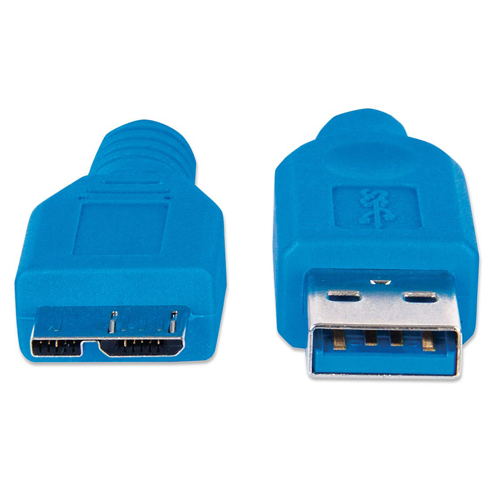 CABLE MANHATTAN USB 3.0 A MACHO-MICRO B MACHO 2 M 5GBPS AZUL 325424
