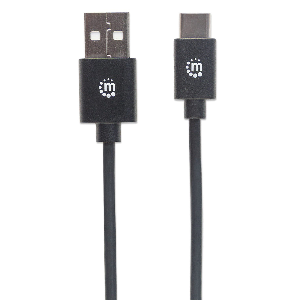 CABLE USB TIPO-C MANHATTAN, CM-AM 1.0M NEGRO 353298