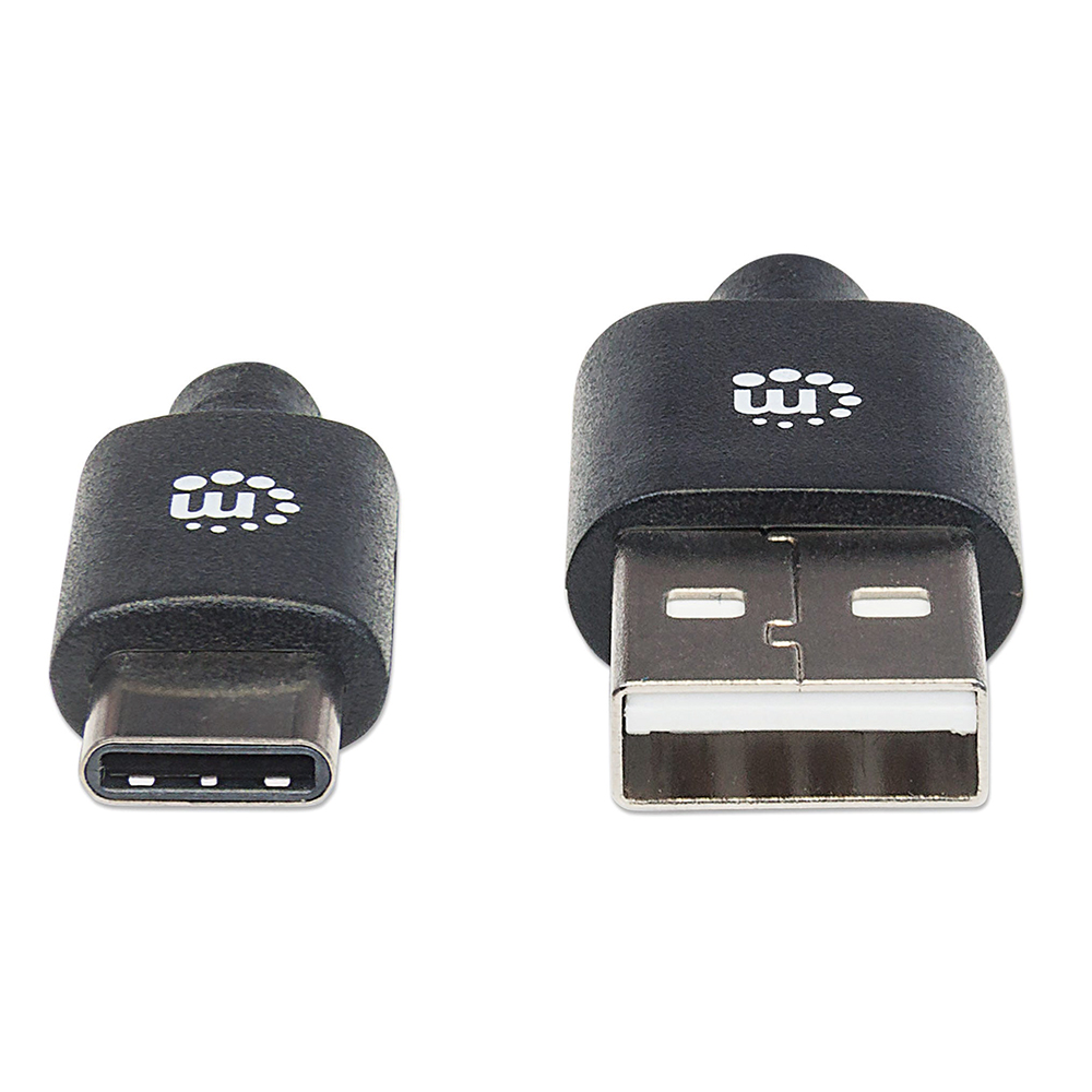 CABLE USB TIPO-C MANHATTAN, CM-AM 1.0M NEGRO 353298