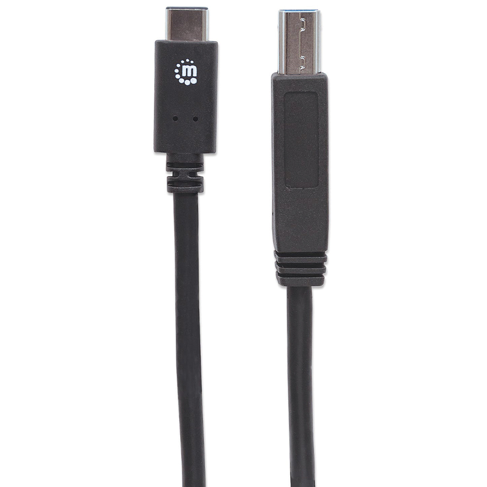 CABLE USB MANHATTAN TIPO CM - BM 1.0 MTS NEGRO  V3.1 GEN2 353380
