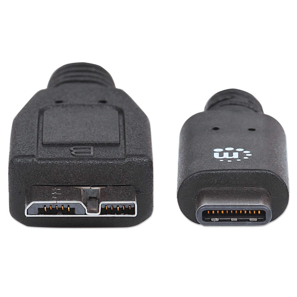 CABLE USB-C MANHATTAN CM-MICRO B V3 1.0M NEGRO 3AMP 353397