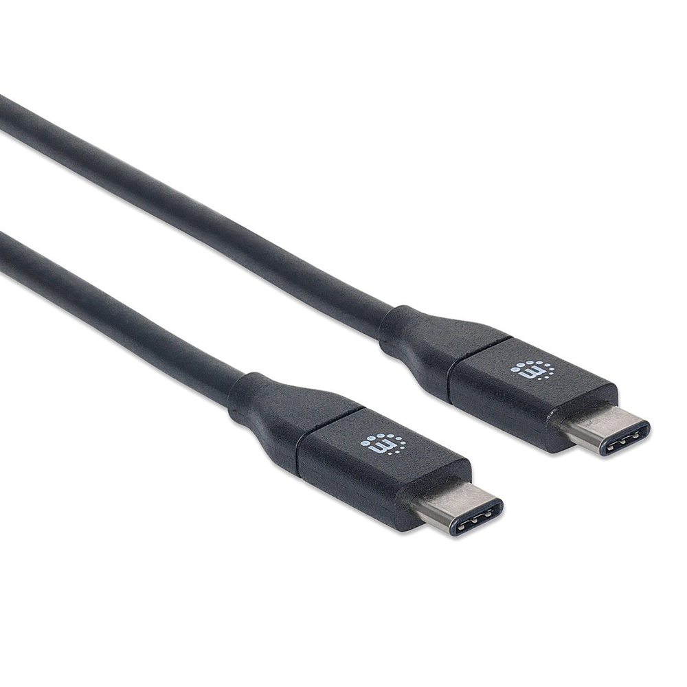 CABLE USB-C MANHATTAN V3.1, C-C 1.0M NEGRO 353526