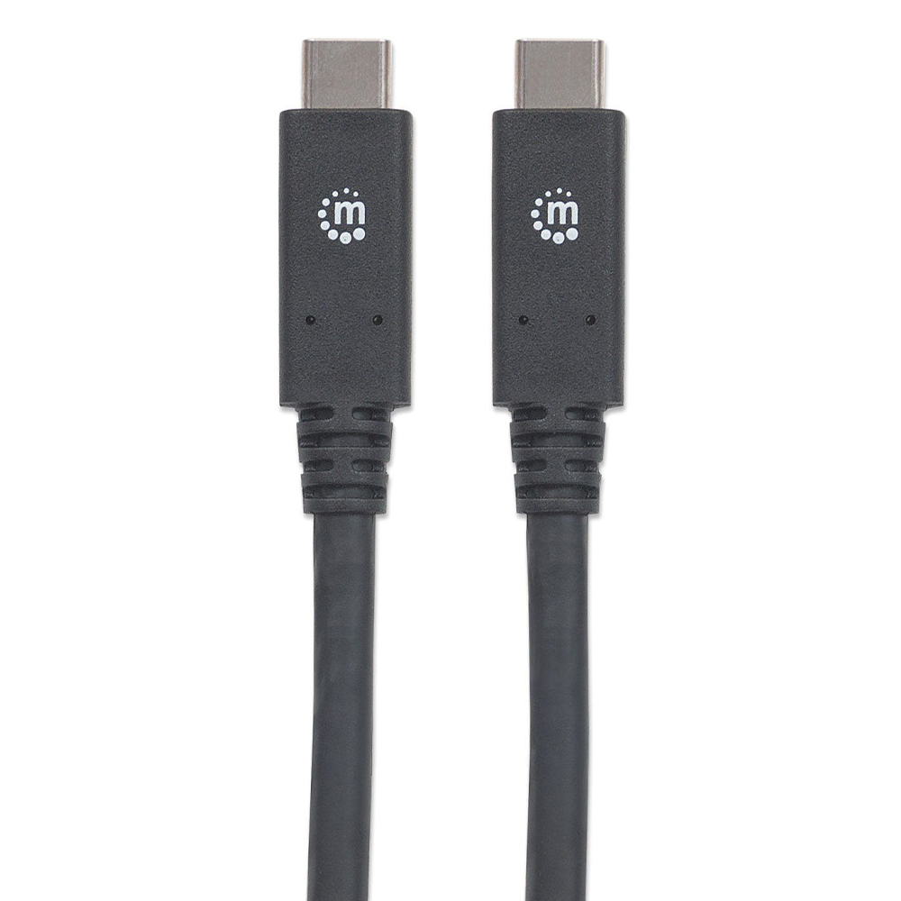 CABLE USB-C MANHATTAN V3.1, C-C 2.0M NEGRO 354905