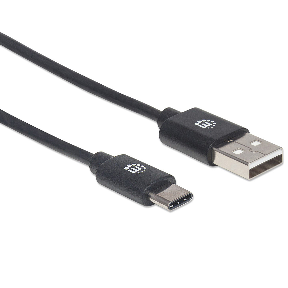 CABLE USB C MANHATTAN M A TIPO A M 2.0 2MTS 354929