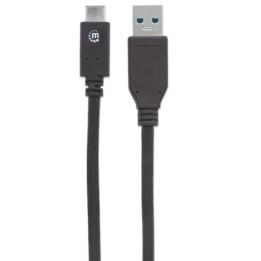 CABLE USB MANHATTAN TIPO CM - AM 2.0 MTS NEGRO  V3.1 GEN1 354974