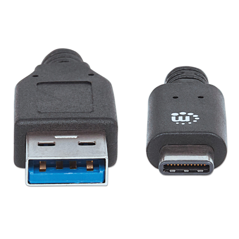CABLE USB MANHATTAN TIPO CM - AM 2.0 MTS NEGRO  V3.1 GEN1 354974