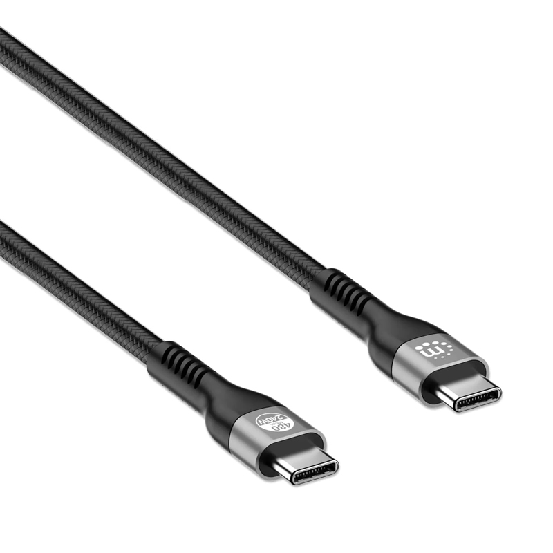 CABLE USB-C MANHATTAB V2.0, C-C 2.0M 480MBPS 240W NE 356367