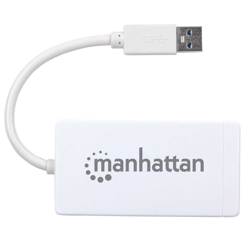 HUB MANHATTAN GIGABIT USB V3.0 + HUB 3 PTOS MH 507578