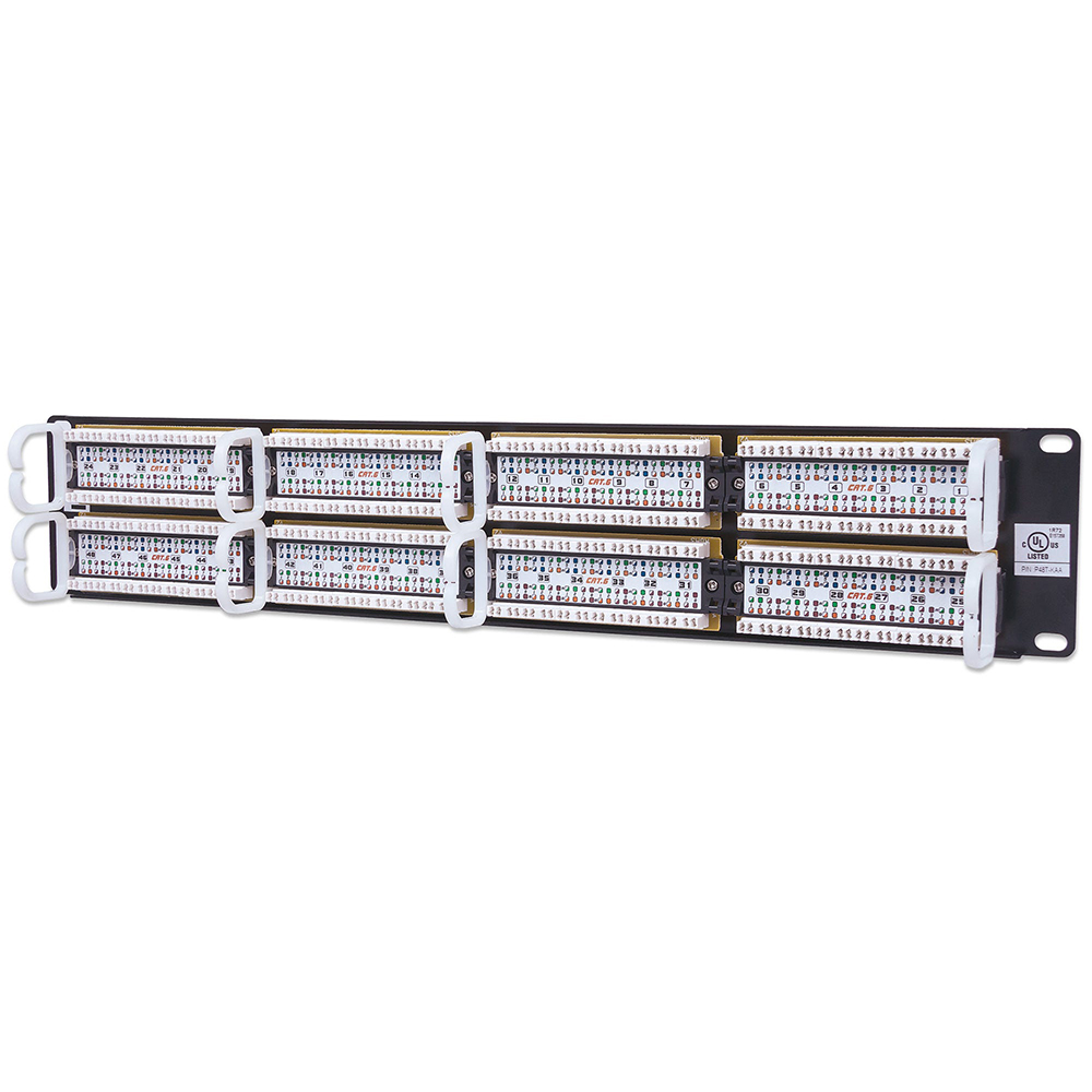 PANEL DE PARCHEO 48 PUERTOS CAT6 UTP 2U P/RACK 19 INTELLINET 560283