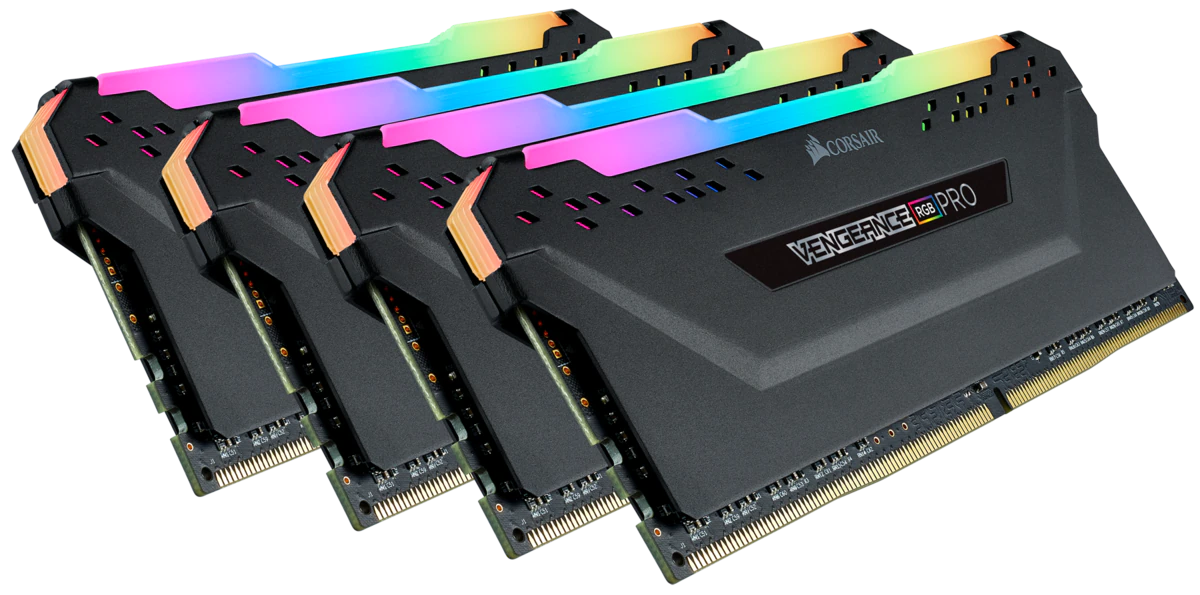 MEMORIA DDR4 CORSAIR KIT VENGEANCE RGB PRO BLACK 128GB 4x32 3200MHZ