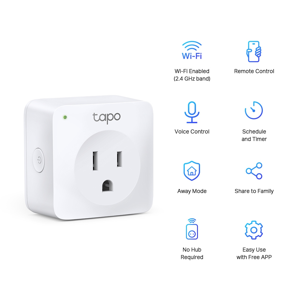 TP-LINK ADAPTADORES MINI ENCHUFE INTELIGENTE WIFI  / TAPO P100(1-PACK)