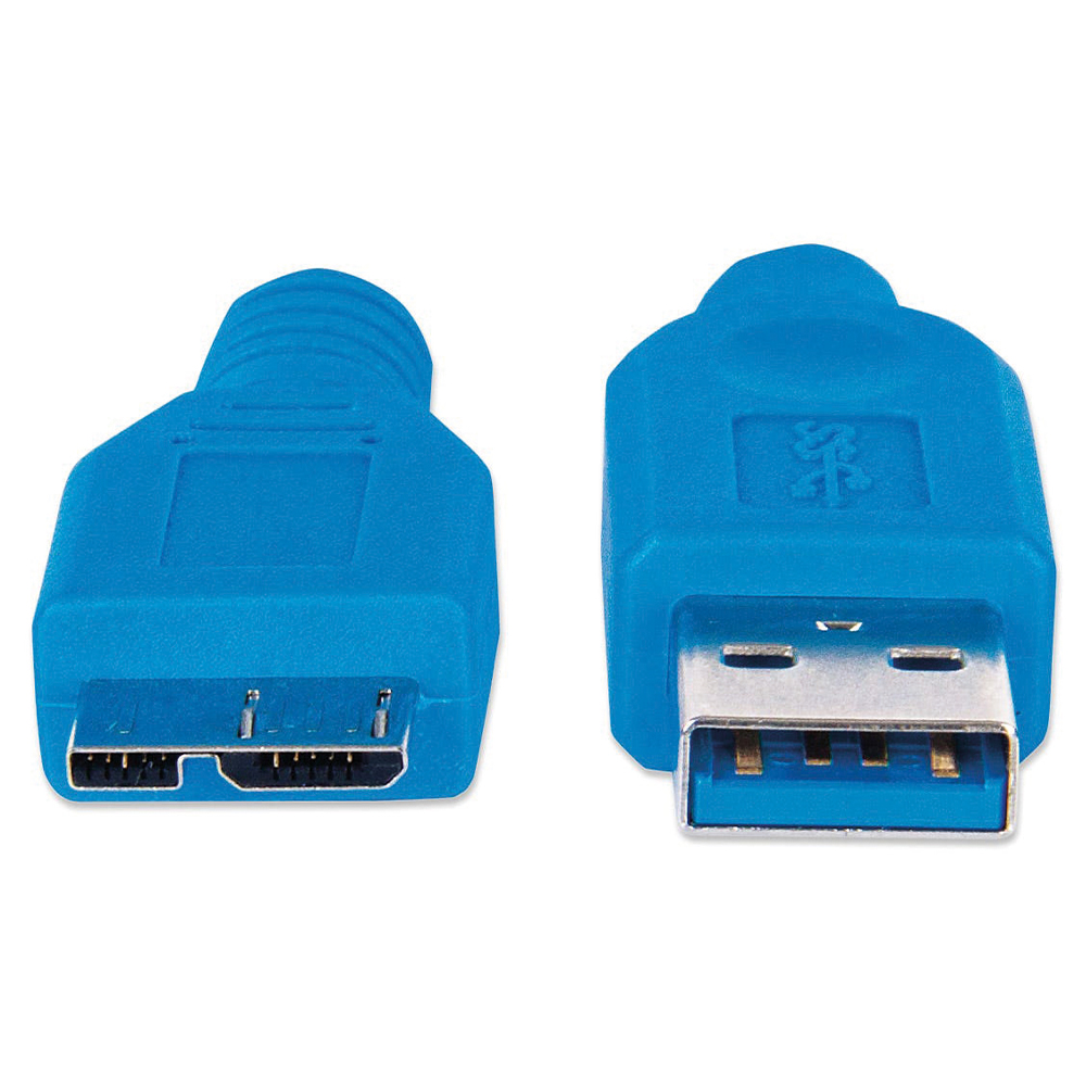 CABLE MANHATTAN USB 3.0 A MACHO - MICRO B MACHO 1.0M AZUL 393898