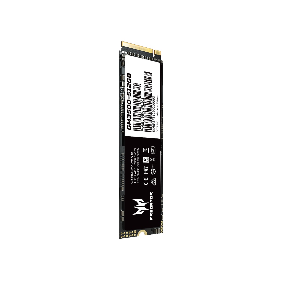 UNIDAD SSD PREDATOR GM3500 512GB M.2 NVME GEN3X4 3400MB/S (BL.9BWWR.101)