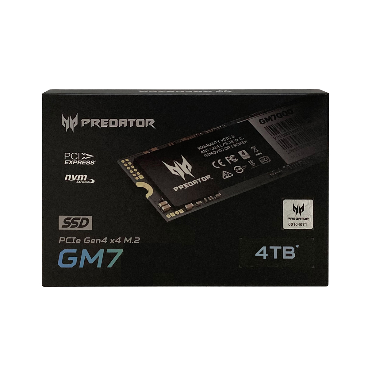 UNIDAD SSD PREDATOR GM7 4TB M.2 NVME GEN4X4 7200MB/S (BL.9BWWR.120)
