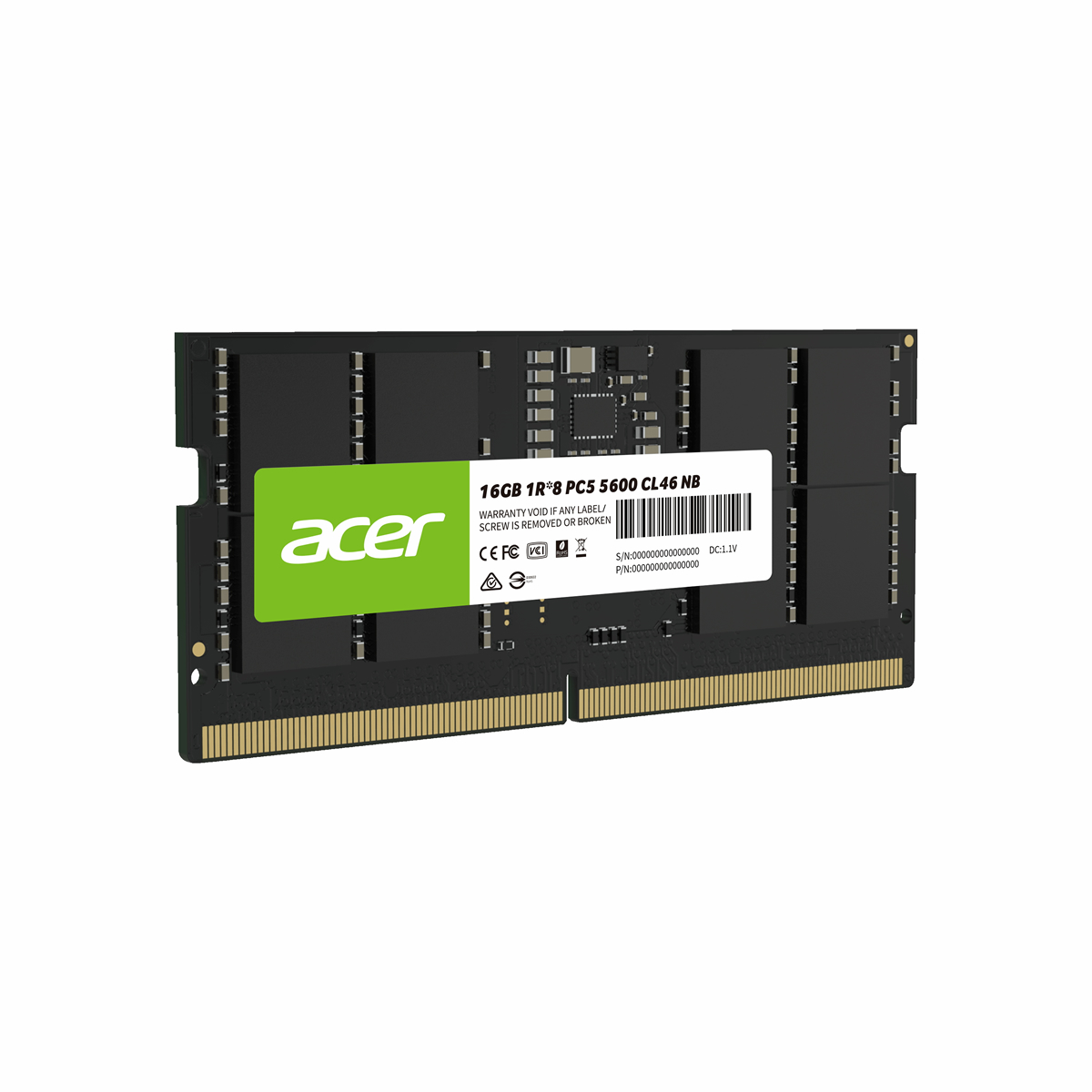 MEMORIA SODIMM DDR5 ACER SD200 16GB 5600MHZ CL46 (BL.9BWWA.414)