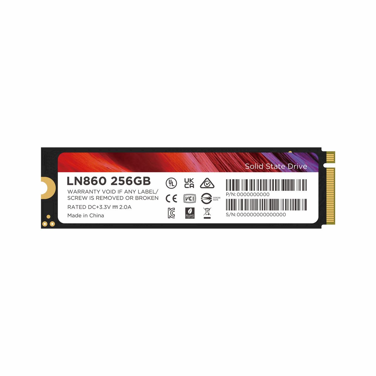 UNIDAD SSD LENOVO LN860 256GB M.2 NVME GEN3 3400MB/S (5SD1N53084)