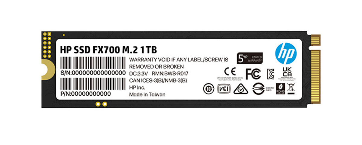 UNIDAD SSD M.2 HP FX700 1TB PCIE 7200/6200 8U2N3AA