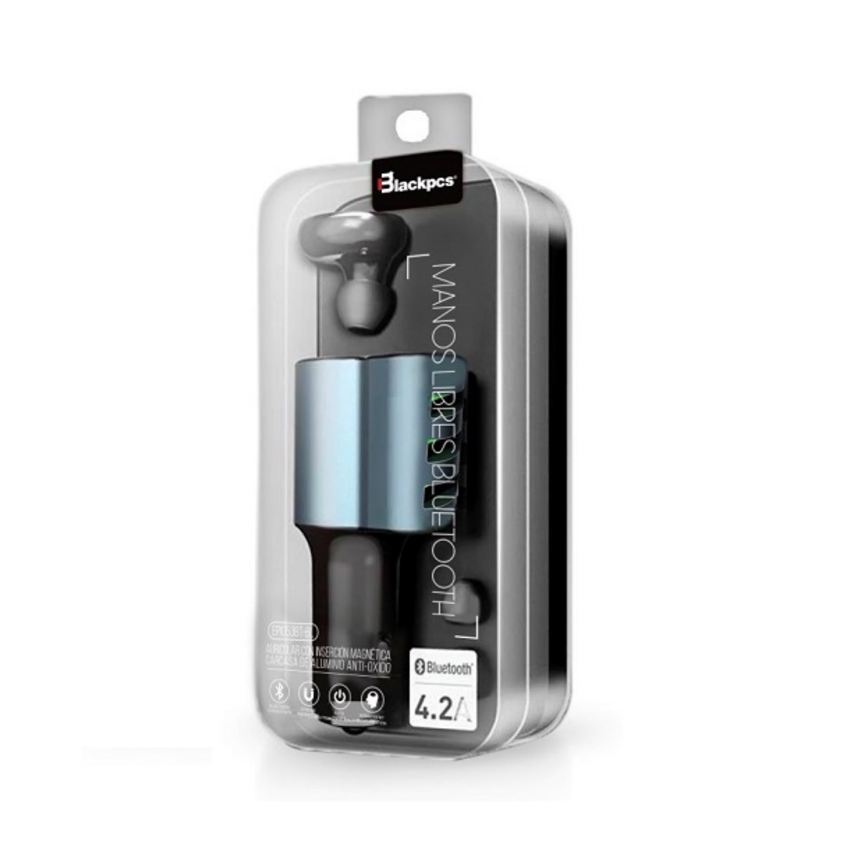 CAR CHARGER BLACKPCS 3 PUERTOS USB MANOS LIBRES NEGRO (EPI053BT-BL) (O.B.)