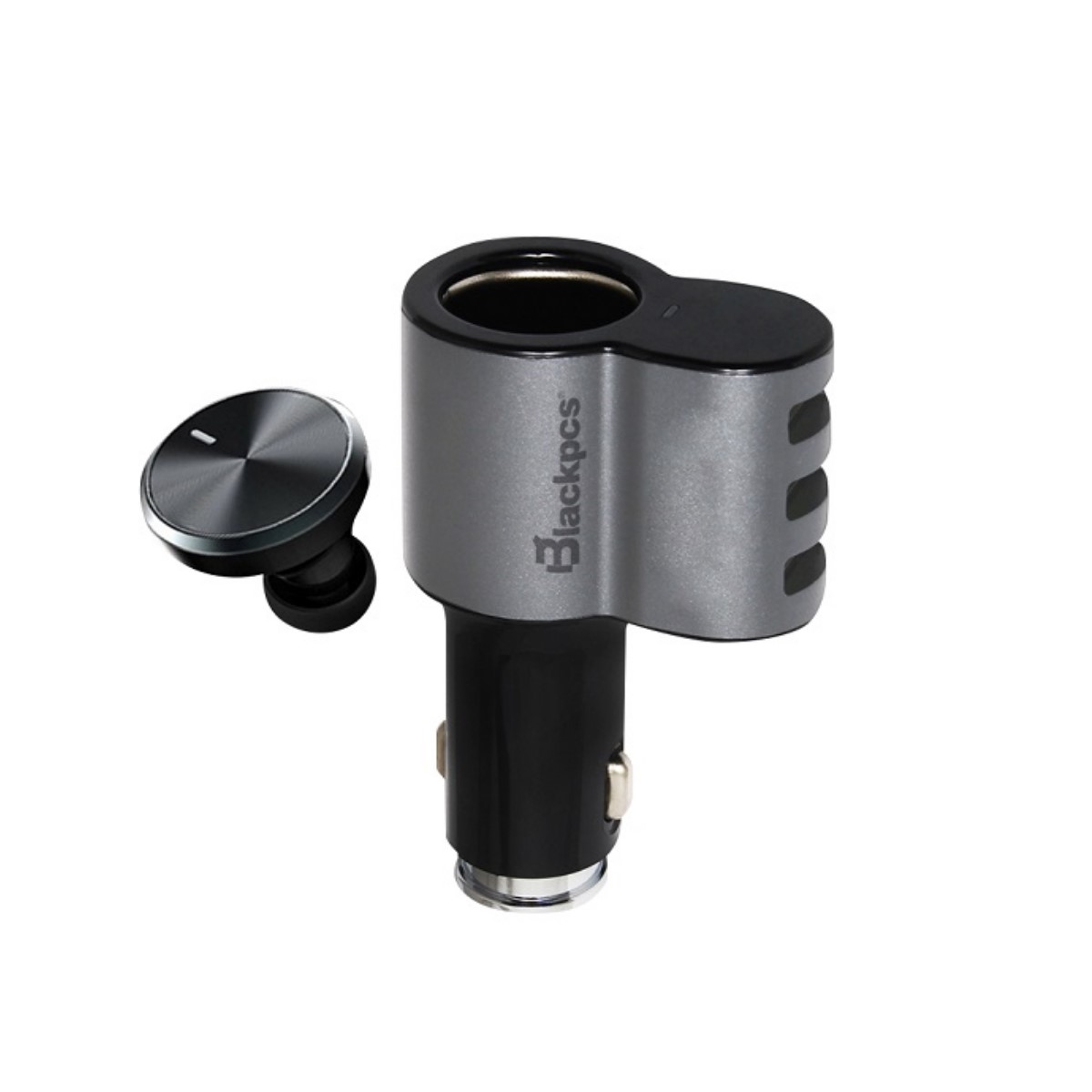 CAR CHARGER BLACKPCS 3 PUERTOS USB MANOS LIBRES NEGRO (EPI053BT-BL) (O.B.)