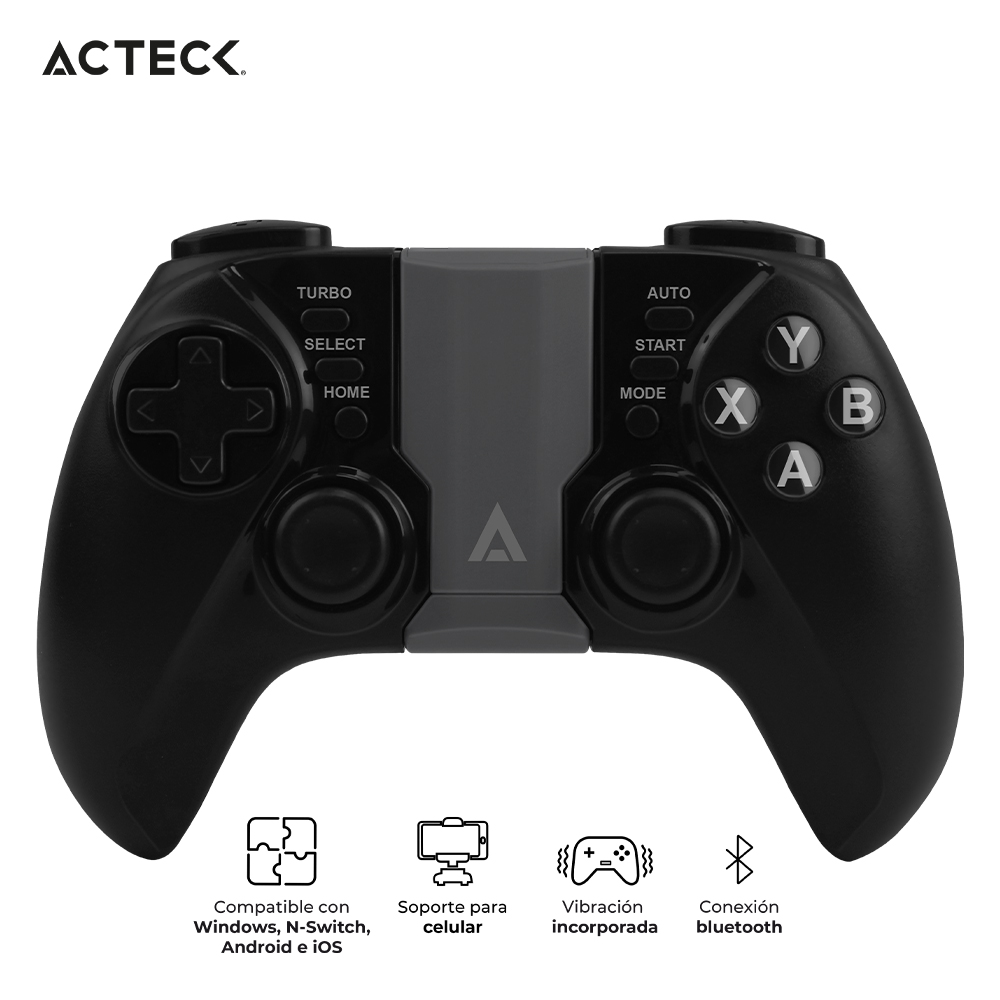 (OPEN BOX) CONTROL BT GAMEPAD ACTECK G200WIN IOS ANDROID SWITCH NEGRO