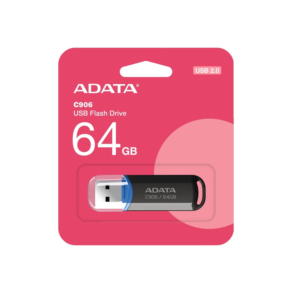 MEMORIA FLASH ADATA AC906 64GB USB 2.0 BLACK (AC906-64G-RBK)