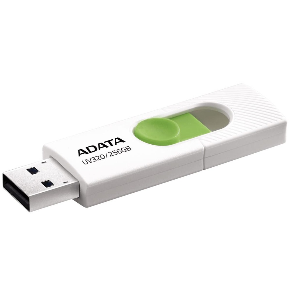 MEMORIA FLASH ADATA UV320 256GB USB3.2 WHITE-GREEN (AUV320-256G-RWHGN)