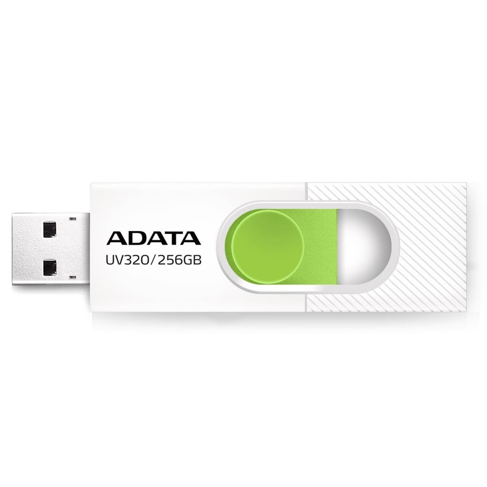 MEMORIA FLASH ADATA UV320 256GB USB3.2 WHITE-GREEN (AUV320-256G-RWHGN)
