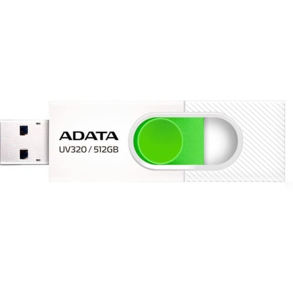 MEMORIA FLASH ADATA UV320 512GB USB3.2 WHITE-GREEN (AUV320-512G-RWHGN)