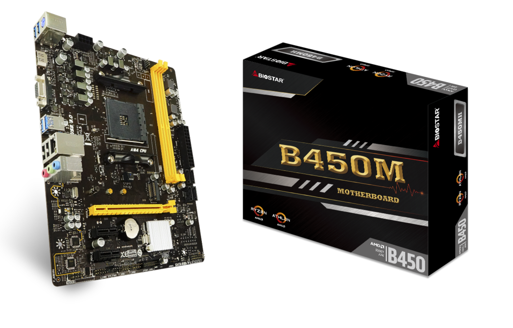 TARJETA MADRE BIOSTAR B450MH DDR4 HDMI PCIE M.2 SATA AMD RYZEN AM4