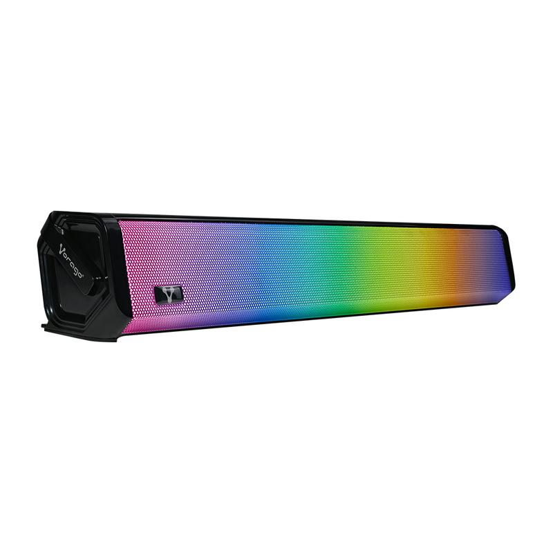 BOCINA VORAGO BLUETOOTH 5Wx2 3.5 MM USB ILUMINACIÓN RGB NEGRO (BSP-320)