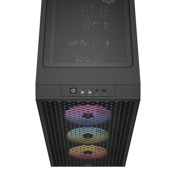 GABINETE CORSAIR 3000D AIRFLOW RGB CC-9011255-WW MT BLACK 3XAR120 TG