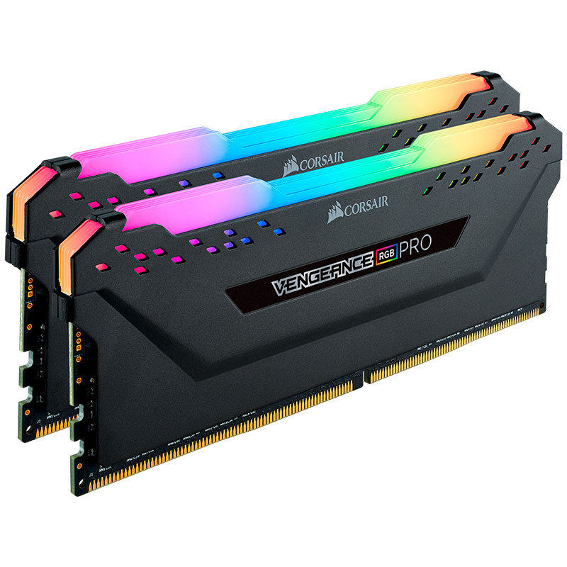 MEMORIA DDR4 CORSAIR VENG. RGB PRO BLACK 16GB 3000 2X8 CMW16GX4M2C3000