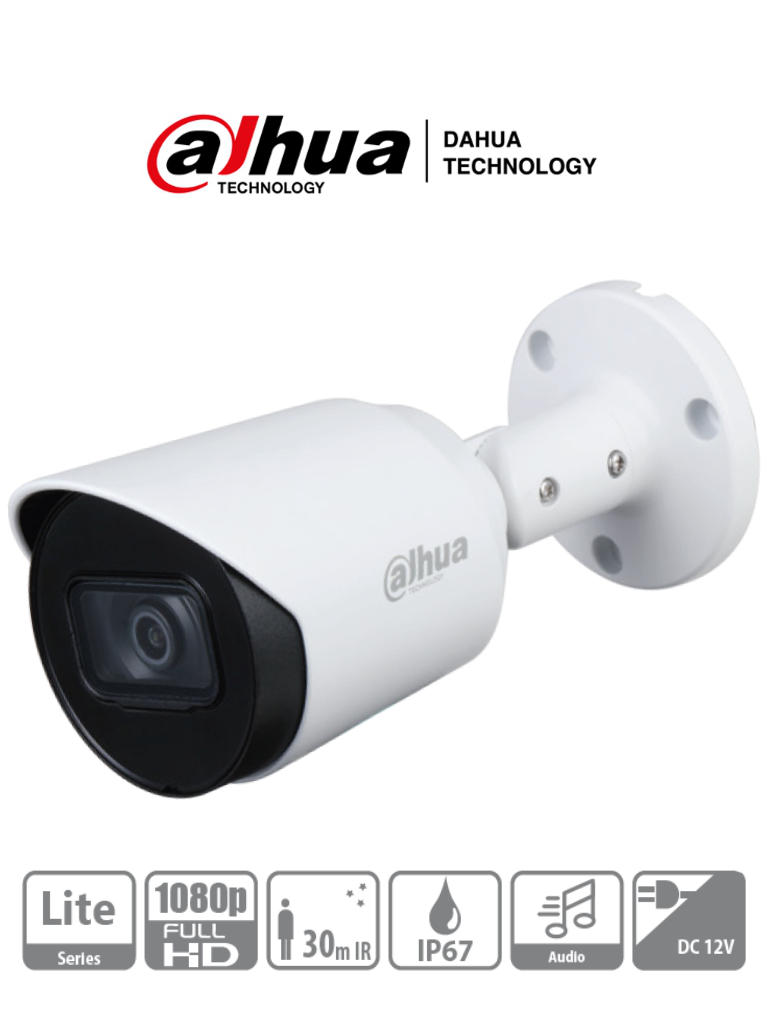 CAMARA DAHUA BULLET HDCVI 2MP/MICROFONO INTEGRADO(HAC-HFW1200TN-A)