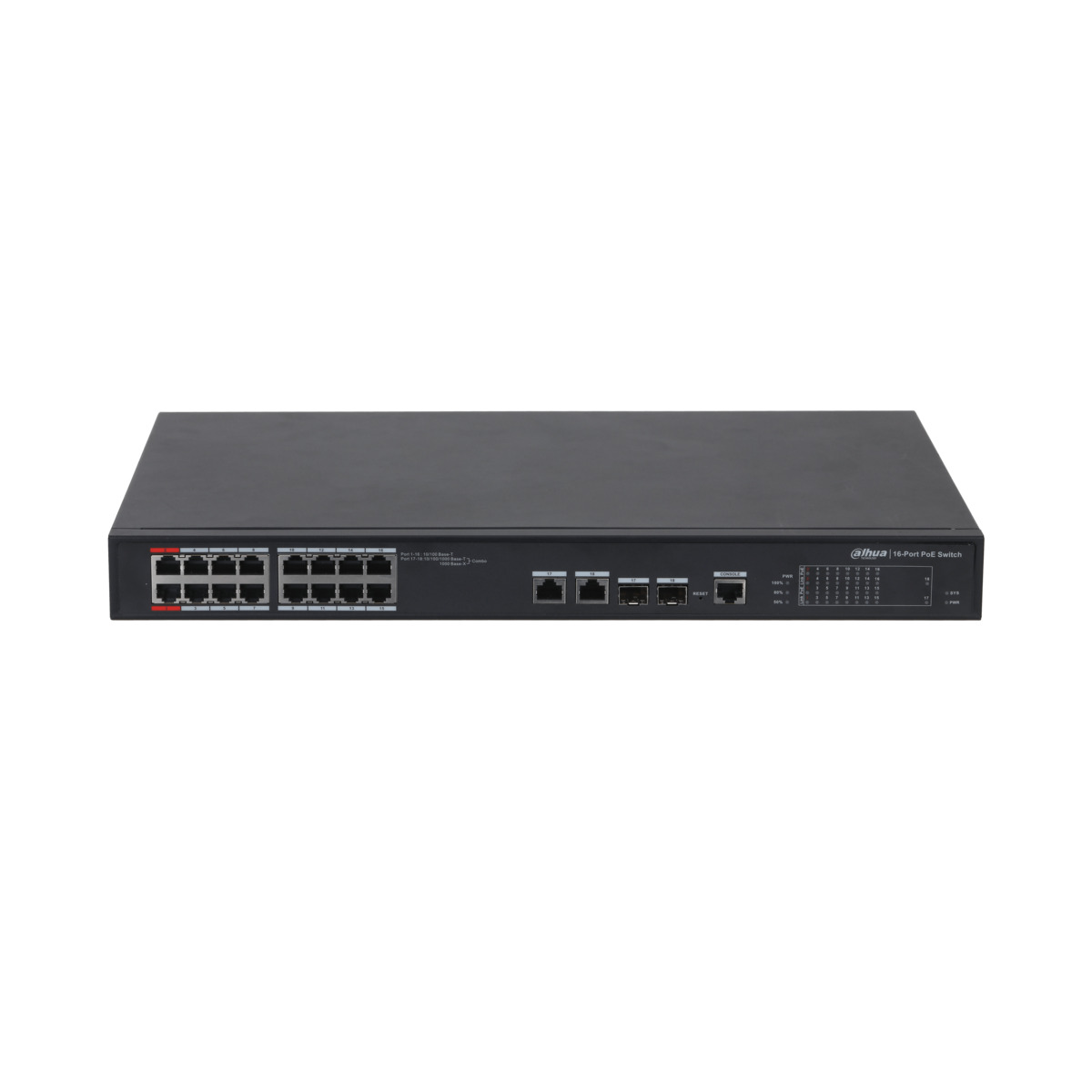 SWITCH POE ADMINISTRADO 16PTOS A 100 2PTOS GIGABITDH-PFS4 DH-PFS4218-16ET-190 - Código: DH-PFS4218-16ET-190 | Compra en Guadalajara