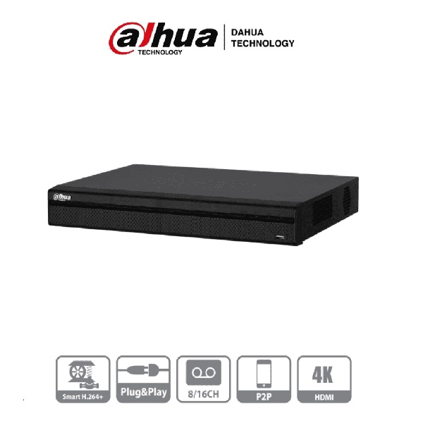 DVR DAHUA 16 CANALES 4K/H.264+ (24 CANALES TOTALES)(DHI-XVR5216AN-4KL)