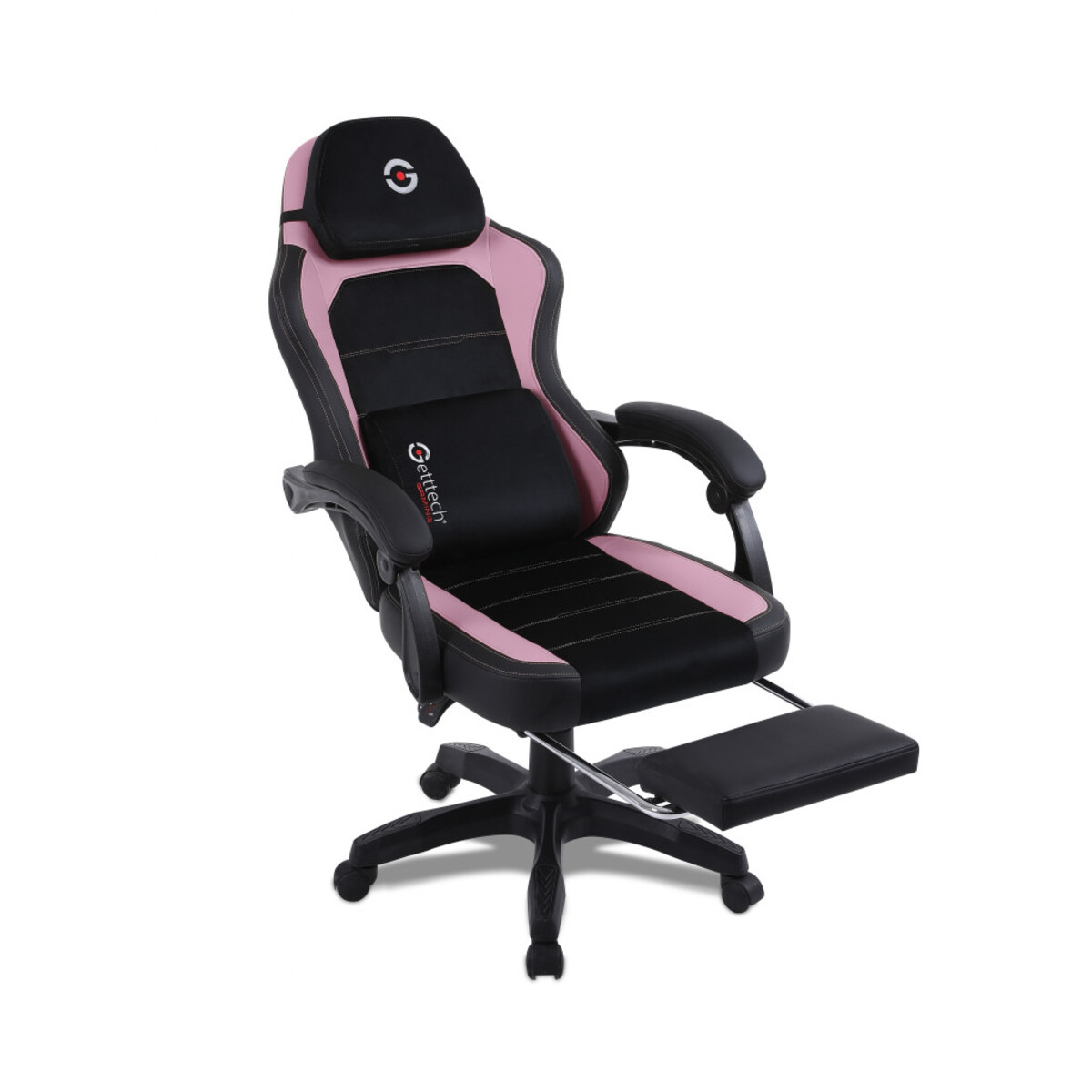 SILLA GETTTECH ROSA Y NEGRO SOPORTE PARA REPOSAPIES (GAR-GAOPY-G2-PK)